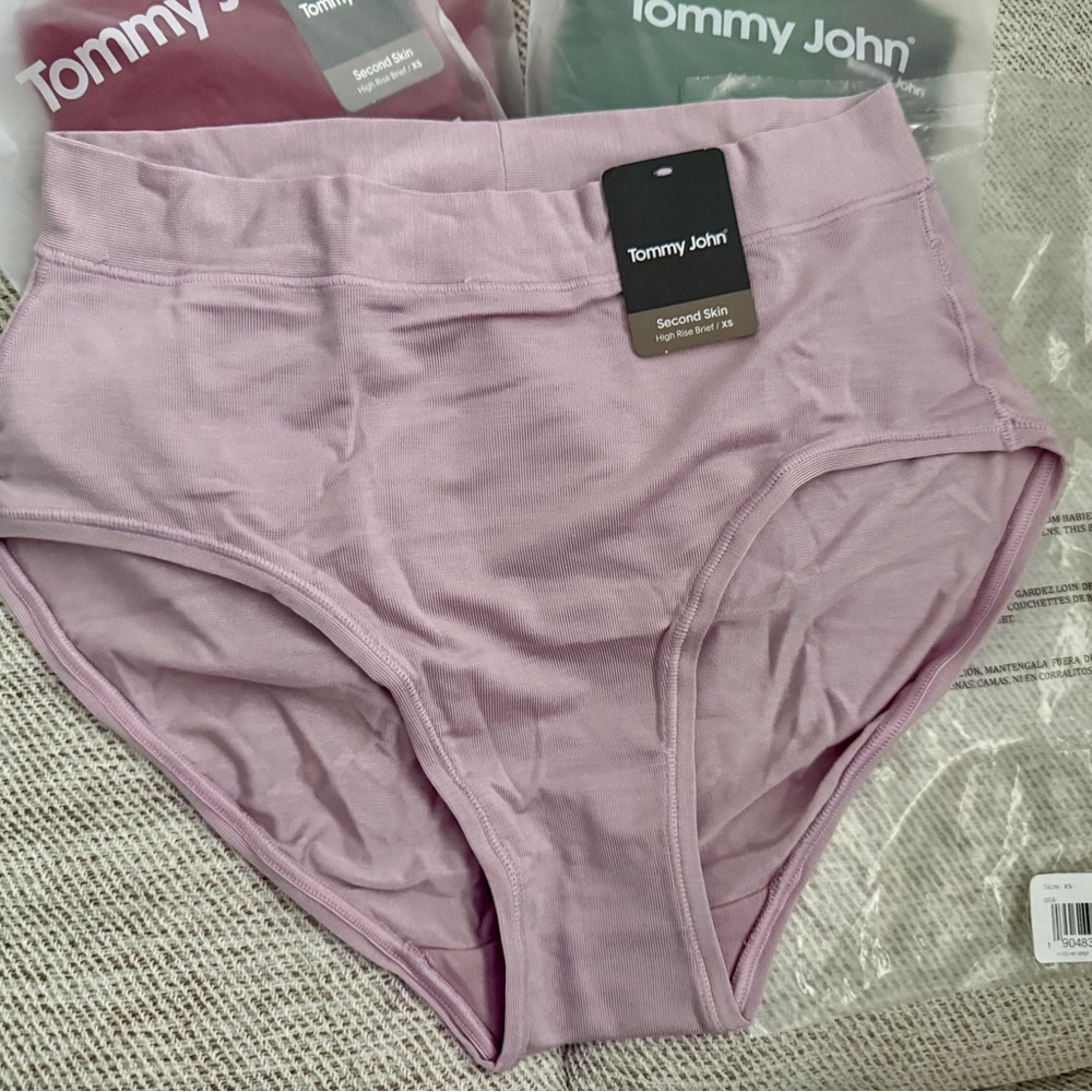 Tommy John Second Skin Briefs in Burgundy, Green, and Blue